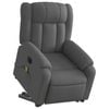 vidaXL Electric Stand up Massage Recliner Chair Armchair Dark Grey Fabric