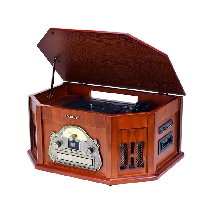 Looptone DS-168 Bluetooth All-in-One Turntable with CD Cassette USB Radio functions