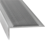 Duratac 1800mm Stair Nosing Clear Aluminium With Grey Vinyl Insert And Countersunk Holes
