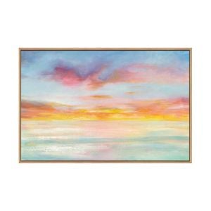 Artey | Pastel Sky - Framed Canvas - Natural Frame - 110 x 165cm