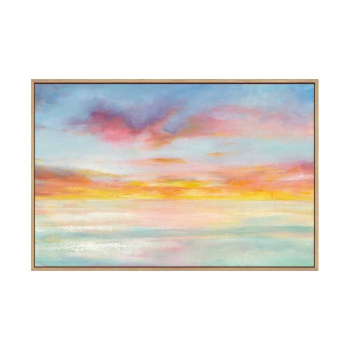 Artey | Pastel Sky - Framed Canvas - Natural Frame - 110 x 165cm