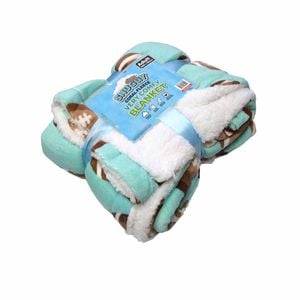 Snuggle Coral Fleece Extra Large Throw With Sherpa Reverse 200 X 128 Cm American Football Teal