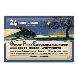 Nostalgic Art 20x30cm Medium Metal Sign 24h Le Mans First Race 1923