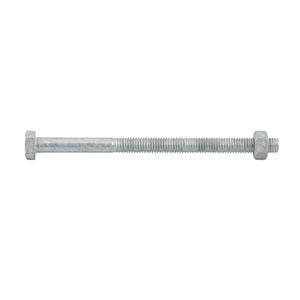 Zenith M8 x 120mm Hot Dipped Galvanised Hex Head Bolt And Nut - Each