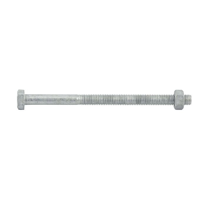 Zenith M8 x 120mm Hot Dipped Galvanised Hex Head Bolt And Nut - Each