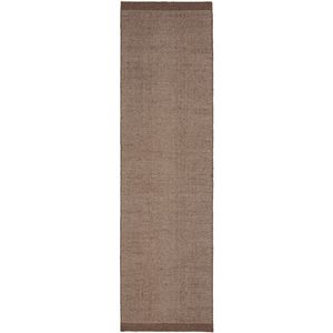 Steph And Gian Bark Walnut 300x80cm - Small Walnut Runner Hand Loomed Indoor Rug