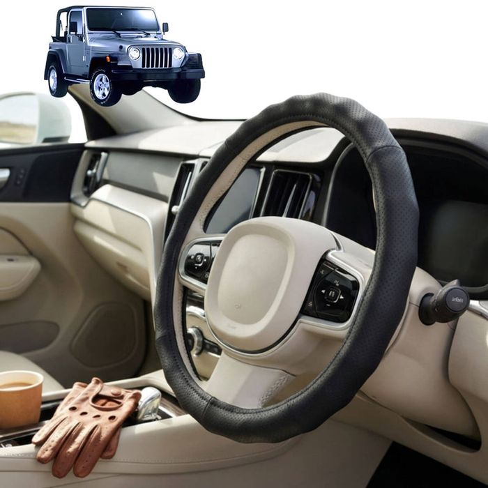 Australian Goose Steering Wheel Cover for Jeep Wrangler 1996 - 2006 (TJ) Circle Black