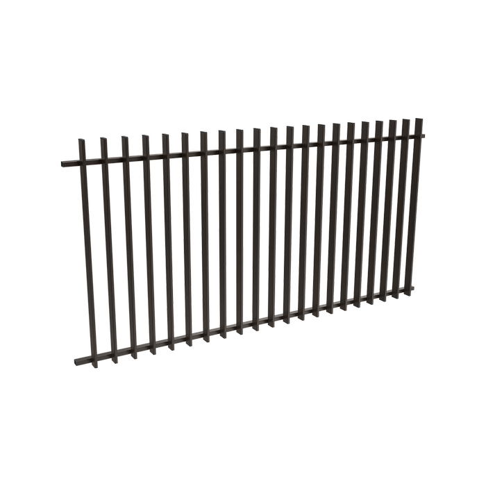 ProtectorAl 2400 x 1200mm Black Aluminium Radiator Pool Fence Panel