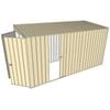 Build-a-Shed 1.5 x 3.7 x 2m Single Sliding Side Door Skillion Shed - Cream