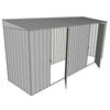Build-A-Shed 1.2 x 4.5 x 2.0m Skillion Dual Single Hinged Side Doors Shed - Zinc
