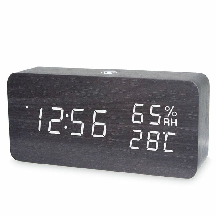 TODO Digital LED Alarm Clock w/ Temperature Display + Control APP - Black