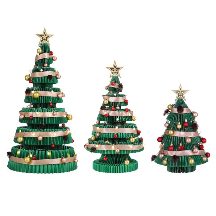 Jingle Jollys 3pcs Foldable Christmas Tree Xmas Decorations Green 61 & 87 & 111cm