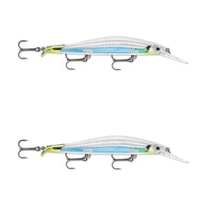 2x Rapala 9cm RipStop Shallow Jerkbait Hard Body Fishing Lures - Albino Shiner