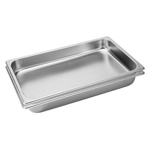 SOGA 2X 1/1 GN Pans Stainless Steel 6.5cm Deep