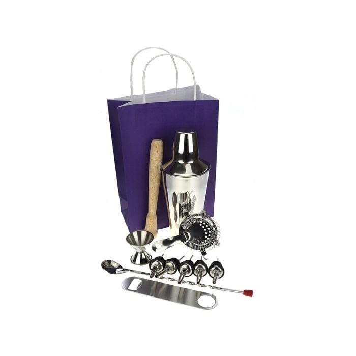 10 Piece Cocktail Shaker Set Ss - With Free Bar Blade