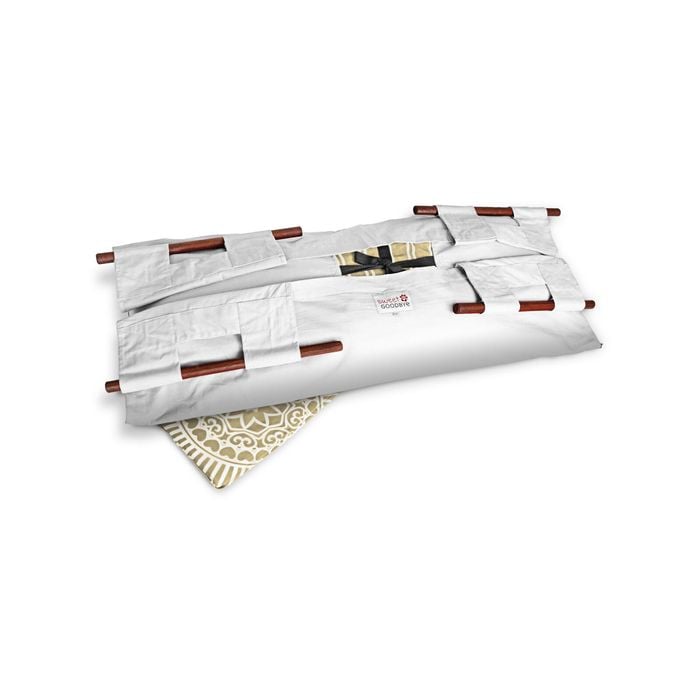 Sweet Goodbye COCOON - Soft Pet Casket - Burial & Cremation Ceremony Kit (Classic Cotton) | White/Natural, XL