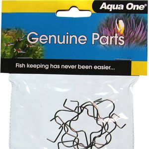 Aqua One AquaStyle 620/620T Light Cover S/S Clips 6pk (10236)
