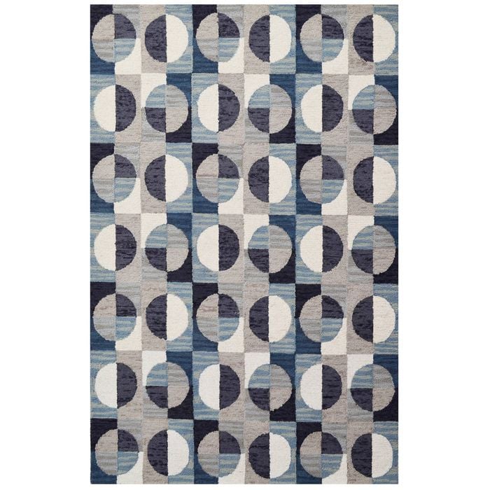 Handmade Wool Rug-Reliance 6305-Grey-110x160cm
