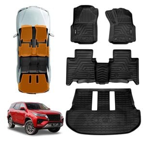 3D All-Weather Floor Mats Boot Liner for Toyota Fortuner 2015-Onwards Customized Car Floor Liners