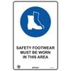 Pinnacle 300 x 200mm Metal Safety Footwear Must Be Worn In This Area Sign