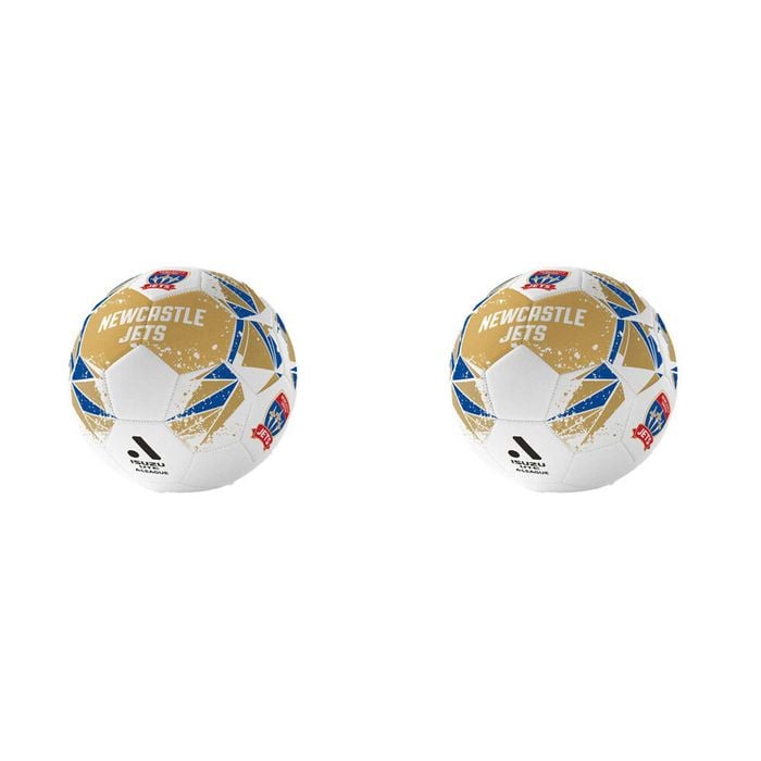 2PK A-League Newcastle Jets A-League Soccer Ball Size 5 - Mustard