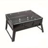 NNEOBA Portable Charcoal BBQ Grill Stainless Steel Mini Outdoor Cooking Kit Black