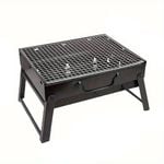 NNEOBA Portable Charcoal BBQ Grill Stainless Steel Mini Outdoor Cooking Kit Black