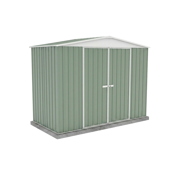 Absco Sheds 3.00m x 1.44m x 2.30m Pale Eucalypt Double Door Highlander Garden Shed 