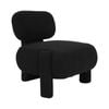Soft Fleece Accent Chair-Black