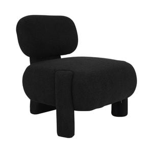 Soft Fleece Accent Chair-Black