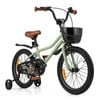 Costway 46 cm Kids Bike Push Pedal Bicycle w/Training Wheels Green