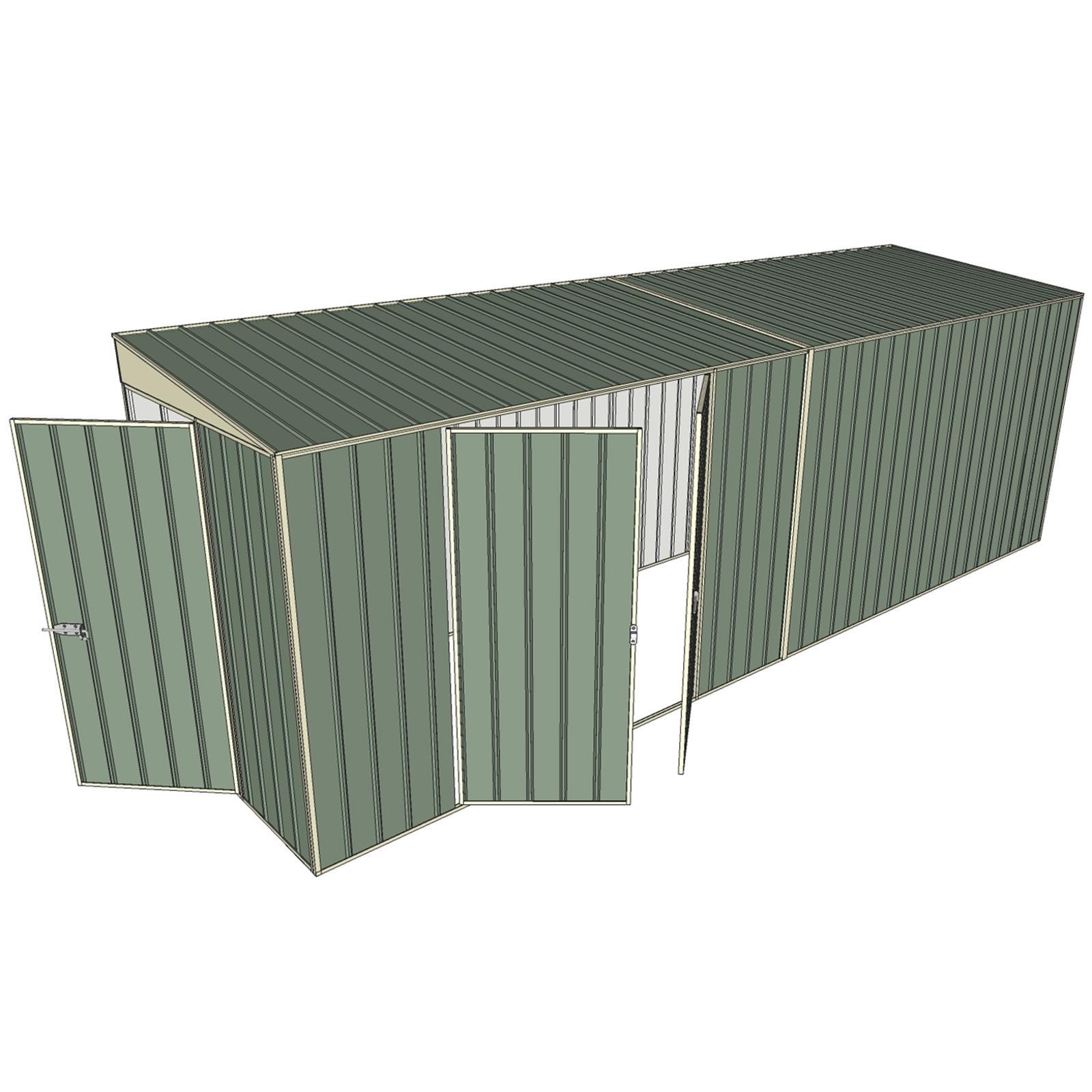 Build-a-Shed 1.5 x 6.0 x 2.0m Skillion Double Hinged Side Doors Shed - Green product image