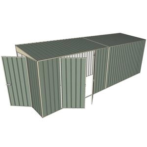 Build-a-Shed 1.5 x 6.0 x 2.0m Skillion Double Hinged Side Doors Shed - Green