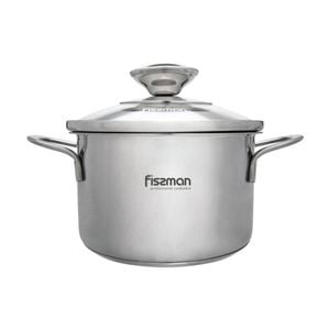 Fissman Mini Cooking Pot 0.8L With Glass Lid BAMBINO 12x7.5cm