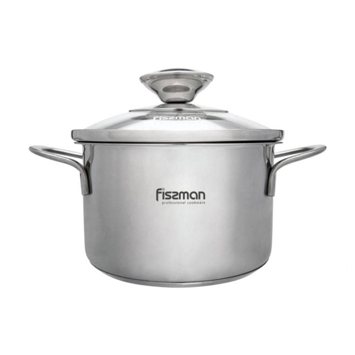 Fissman Mini Cooking Pot 0.8L With Glass Lid BAMBINO 12x7.5cm