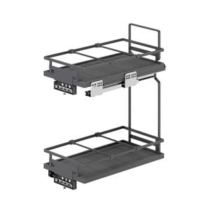 Kaboodle 300mm Pullout 2 Tier Solid Shelf