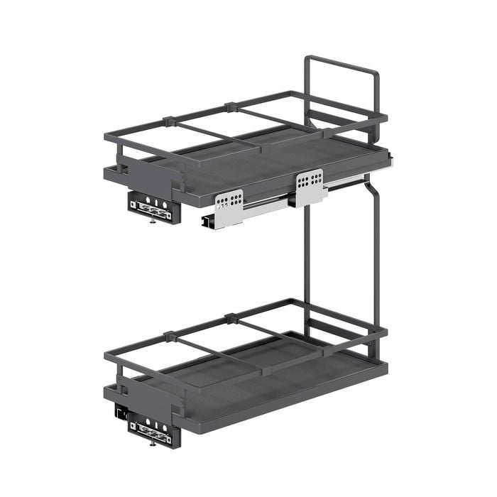 Kaboodle 300mm Pullout 2 Tier Solid Shelf