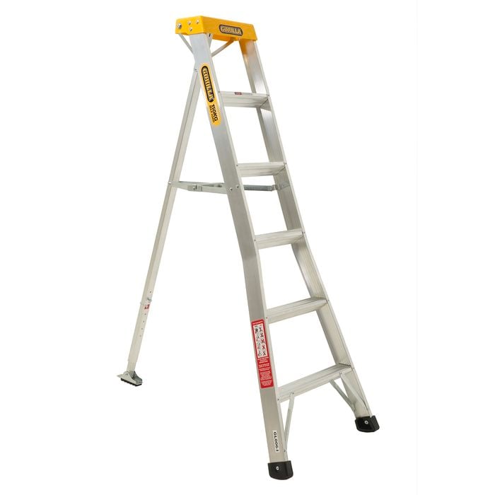 Gorilla 1.8m 150kg Garden Tri Legged Aluminium Step Ladder