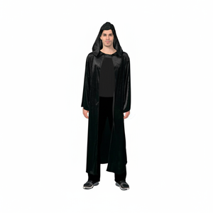 More Than Party Adults Unisex Lightweight Halloween Black Hooded Robe Costume