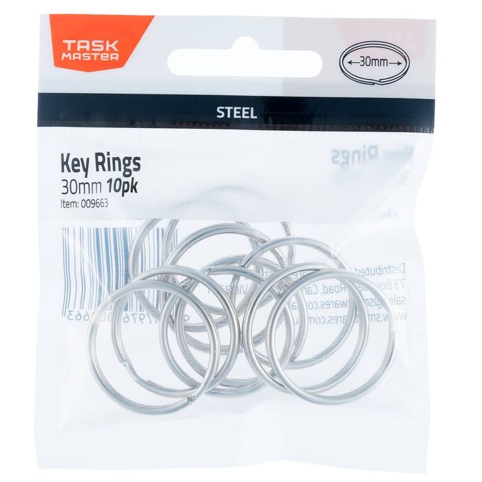 Taskmaster 30mm Key Ring - 10 Pack