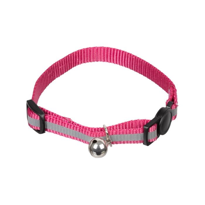 Happy Tails Reflective Pink Cat Collar