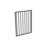 RapidFence 1200 x 2200mm Black Steel Flat Top Pool Gate