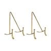 2pk Lvd Small Handcrafted Metal Brass Plate Stand Accessory 15x9x9cm