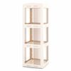 Costway 360°rotating Bookshelf 3-tier Corner Bookcase Display Shelf