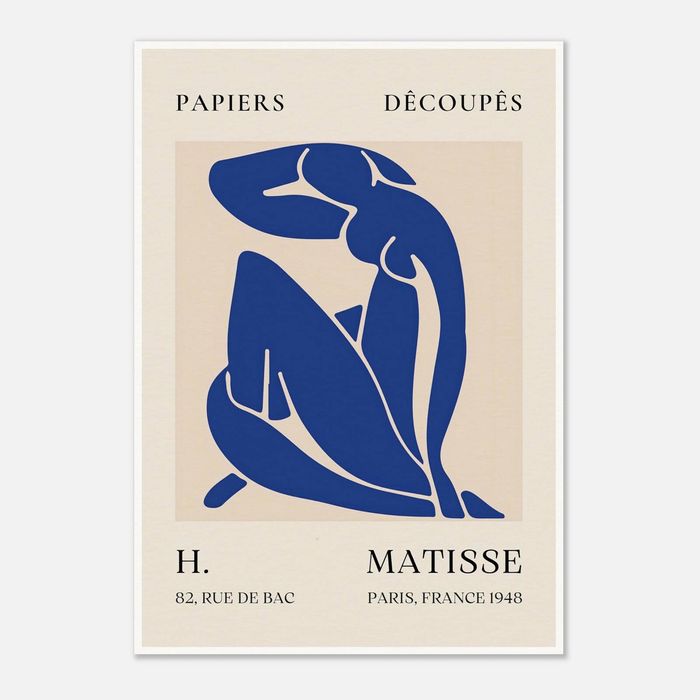 Galrie Papiers Découpés Blue H. Matisse Print (1948) Elegant Artwork, Poster Only, A3 30 x 42cm (12 x 16inch)