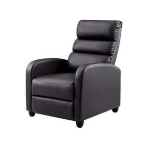 Artiss Recliner Chair Lounge Leather Sofa Brown