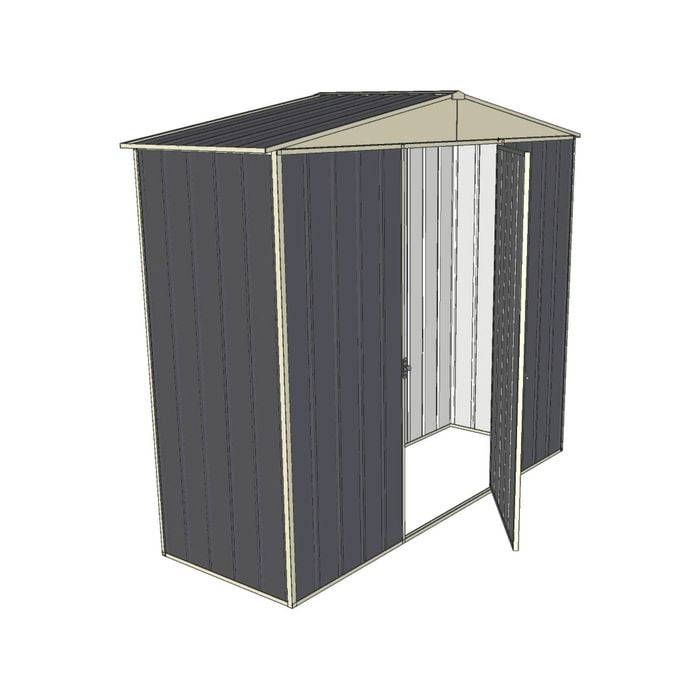 Build-a-Shed 2.3 x 0.8 x 2.3m Gable No Side Doors Garden Shed - Grey