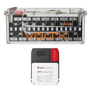 Voltx 48v 100ah Lithium Battery 5120wh Mppt Solar Controller Kit For Home Backup
