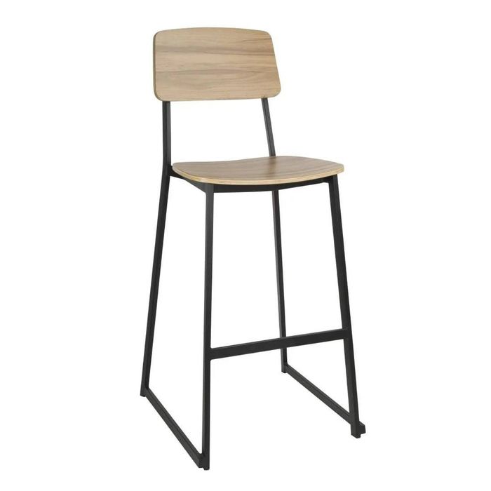 Bolero Interior High Stools Beaufort Wooden Bar Seating 2 Pack