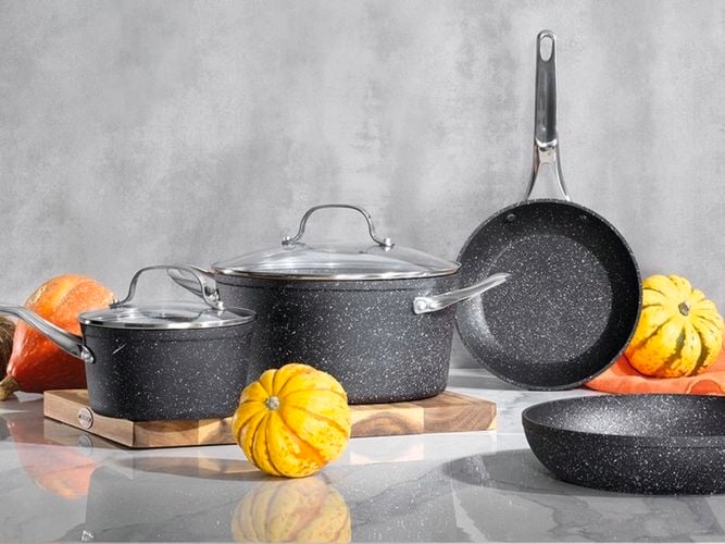 Close up image of pots and pans.